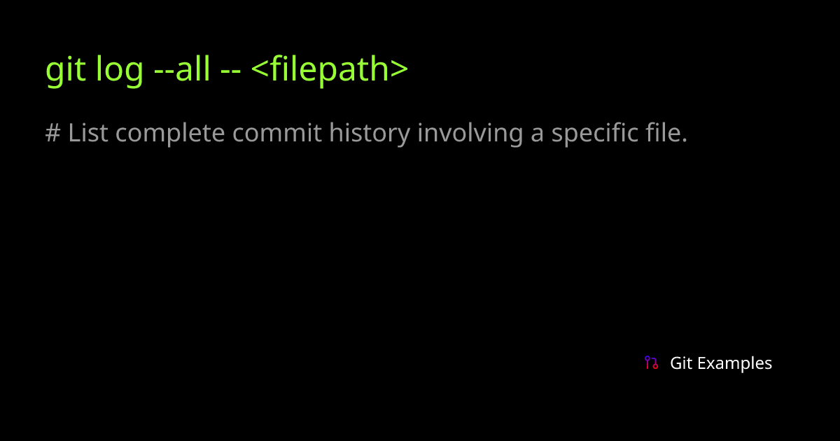 Git log all